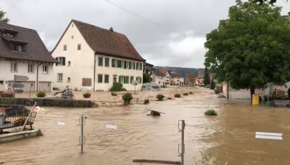 Hochwasser 2021 Schweiz, Schleitheim Schaffhausen